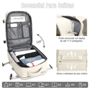 Mochilo de Viagem Multifuncional Feminina Impermeável Executiva Notebook Mochila Reforçada,Carregamento USB