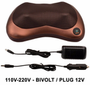 Massageador 8 Bolas Shiatsu Lombar Pescoço Veicular e Casa Almofada Lombar Pescoço Pés
