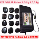 Kit 12 Pedras Quentes Vulcânicas Massagem + Bolsa Aquecedora Térmica 127v ou 220v