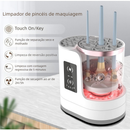 Máquina de Limpeza e Secagem de Pincéis de Maquiagem 3 em 1 Limpador Automático de Pincéis de Maquiagem Envio Imediato