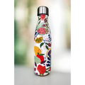 Garrafa Térmica em Aço Inox Estampada Floral 500ml | Mantém Quente e Frio | Fitness & Academia