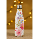 Garrafa Térmica em Aço Inox Estampada Floral 500ml | Mantém Quente e Frio | Fitness & Academia