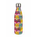 Garrafa Térmica em Aço Inox Estampada Floral 500ml | Mantém Quente e Frio | Fitness & Academia