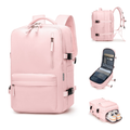 Mochila de Viagem Expansível Impermeável 30L–42L com Compartimento para Notebook e Porta USB