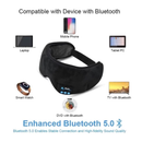 Tapa Olho Máscara Dormir Fone De Ouvido Bluetooth Confortável LEO