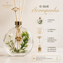Aromatizador de Ambiente 500ml Difusor de Varetas Luxo Frasco de Vidro Decorativo para Lavabo e Sala