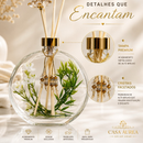 Aromatizador de Ambiente 500ml Difusor de Varetas Luxo Frasco de Vidro Decorativo para Lavabo e Sala