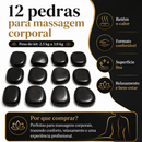 Kit 12 Pedras Quentes Vulcânicas Massagem + Bolsa Aquecedora Térmica 127v ou 220v