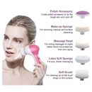 Escova Elétrica Limpeza Massageadora Facial Esfolia ção 5-em 1