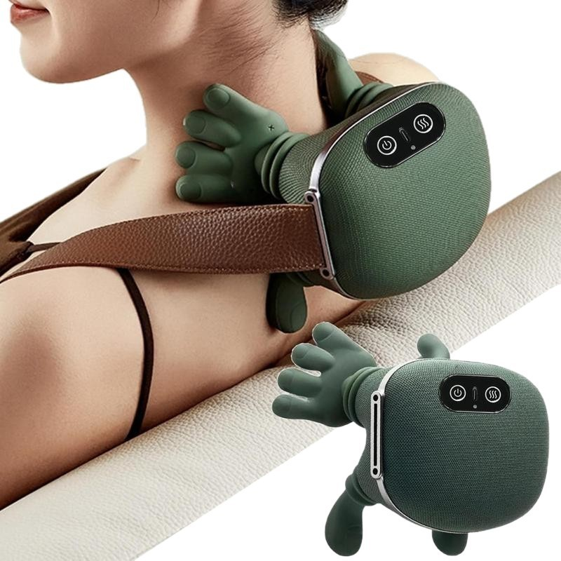 Massageador Elétrico para Pescoço e Ombros com Aquecimento Infravermelho | 3 Intensidades | Relaxamento Profundo